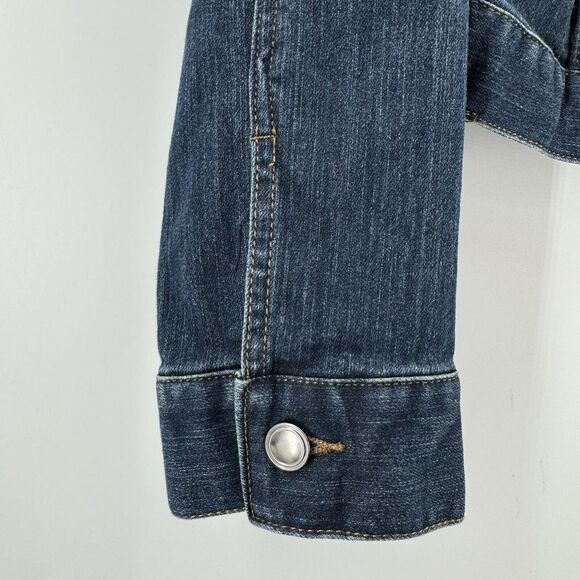 Faded Glory Size L 12 -14 Women's Denim Jean Jacket Button Down Front Pockets - Picture 3 of 16